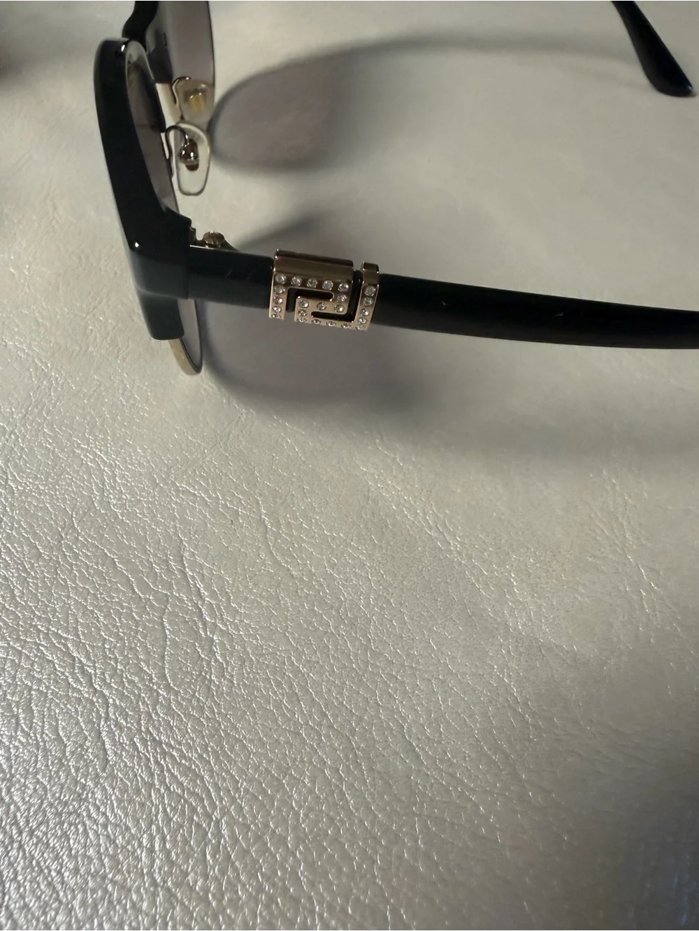 Versace Black Sunglasses with Gold Accents
